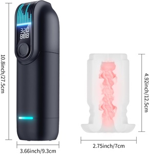 Automatischer Becher-<span class=keywords><strong>Masturbator</strong></span> mit Supermotor, 320/Minute, Teleskop-Saugfunktion, intelligenter Heizung und realistischer <span class=keywords><strong>Vagina</strong></span>-Taschenmuschi - Product Image 6