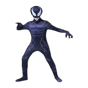 Детский комбинезон для косплея Питер Эдди, причудливый костюм супергероя, костюм Человека-паука, Веном на Хэллоуин