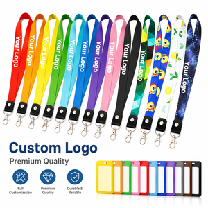 Custom Printed <b>Lanyard</b> Personalized Logo Neck Strap With Metal Hook ID Card Holder For Trade Show Event Promotion Wholesale - Product Image 1