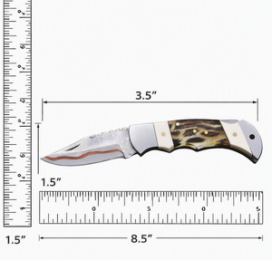 Cuchillo plegable de acero inoxidable 440 C con orientación de mano ajustable - Product Image 2