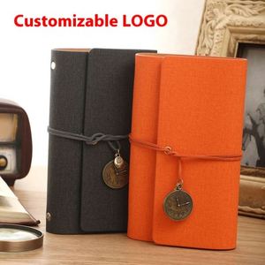 Wholesale A6 Custom <b>Mini</b> Hardcover <b>Notebook</b> Planner Pocket Business Journal with Leather Cover Students Gift - Product Image 3