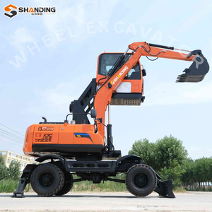 Livraison Gratuite Nouvelle Mini-Excavatrice Compacte sur Roues Certifiée CE EPA, Petite Capacité, Moteur Hydraulique Haute Puissance de Pénétration, Pompe, Garantie 1 An - Product Image 3