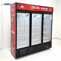Réfrigérateur Pepsi en gros, 2 portes, double porte vitrée, réfrigérateur-congélateur pour supermarché, visicooler, refroidisseur de boissons
