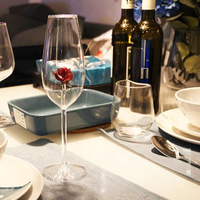 Verres à vin rouge en forme de rose 3D colorés, flûtes à champagne en forme de fleur de rose pour bar – Vente directe usine OEM/ODM