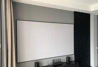 Écrans de projection pour projecteur 2023, 60-150 pouces, 16:9, cadre PVC blanc mat, bord étroit 1 cm, cadre fixe, home cinéma, modèle Kuaige 8899
