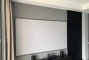 2023 Tường 60-150 inch khung 16:9 Màn hình máy chiếu PVC mờ trắng hẹp biên giới 1cm khung cố định màn hình chiếu Rạp hát tại nhà - Product Image 5