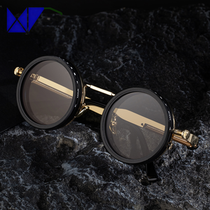 Lunettes de soleil rondes en métal sur mesure OEM, taille 52-21-156, UV400 polarisées, anti-radiation, monture complète, pour adultes unisexes, fabricant professionnel - Product Image 1
