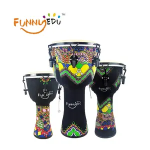 Trống Djembe 10 Inch Trống Da Dê Châu Phi Chuyên Nghiệp Trống Djembe Gỗ Gụ Indonesia