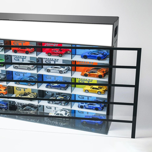 1:64 MINI GT 9 Grid Display Diecast Estacionamiento Luz LED Acrílico Vitrina Mini GT Vitrina - Product Image 6