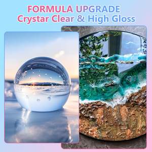 ชุดเรซิ่นอีพ็อกซี่คริสตัลสำหรับงานอุตสาหกรรม ปราศจากฟองอากาศ สำหรับงานหล่อเรซิ่น DIY นาฬิกา แม่พิมพ์สำหรับผู้เริ่มต้น เครื่องประดับเรซิ่น และสารทำให้แข็งตัว - Product Image 4