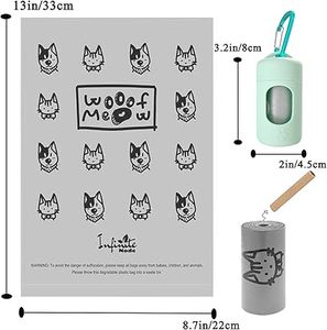 ที่เก็บถุงเก็บอุจจาระสุนัข Huamaohengchun สำหรับสายจูงพร้อมคลิปล็อค  วัสดุเนื้อนุ่มถนอมผิว ใช้สำหรับสุนัขและแมว - Product Image 3