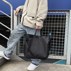 Chiusura a Pressione di Lusso Grande Impermeabile di Modo Luminoso Morbido Nero Della <span class=keywords><strong>Borsa</strong></span> di Nylon del Sacchetto di Tote - Product Image 4