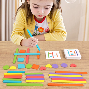 Nuovi Arrivi: Gioco Puzzle in Legno <span class=keywords><strong>con</strong></span> Fiammiferi, Set in Scatola di Latta per Allenamento Logico e Pensiero Geometrico per Bambini - Product Image 2