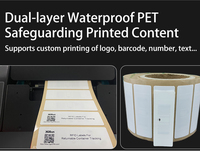 Etiqueta Autoadhesiva de PET UHF RFID a Prueba de Agua para Logística, Suministro de Fábrica, para Gestión de Paquetes Express