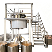 Automatische voedselveilige roestvrijstalen apparatuur voor het maken van botbouillon-fruitconcentraat voor kip/eend/rundvlees/varkensvlees/vissoep 800-1500L