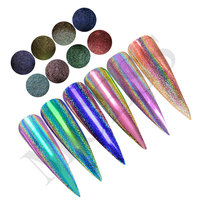 Marque MCESS arc-en-ciel éthéré Mystique holographique lâche élément optique ongles caméléon Pigment Multichrome pour résine époxy