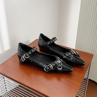 Collections Automne 2026 : Chaussures Plates Confortables et Super Élégantes pour Femmes avec Décorations de Boucles et Rivets de Luxe