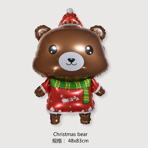 Nouveau Design Noël Ballon Articles <span class=keywords><strong>Le</strong></span> Père Noël et Wapiti Festival Fête Décoration De Noël Ours et Pingouin Ballons - Product Image 3