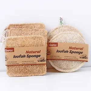 Kitchen Cleaning Scouring Pad 100% Natural Material And Biodegradable Organic Loofah Brush For Dishwashing Bathing