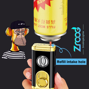 Encendedor de antorcha de chorro de triple llama 2024 con soporte y cortador de cigarros, nuevo producto para uso de cigarrillos y cigarros para obsequios - Product Image 6