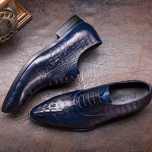 Zapatos Oxford de Cuero Genuino de Alta Gama para Hombre, con Cordones, Antideslizantes, Desodorantes, Formales para Negocios, Oficina, Carrera, Boda - Product Image 1