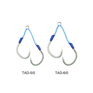 JK baja karbon tinggi kualitas Premium kait bantu ganda untuk memancing di air asin kekuatan Jigging lambat untuk umpan laut Target memancing Bass - Product Image 5