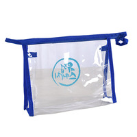 Petite trousse de maquillage transparente en PVC avec fermeture éclair, réutilisable, recyclable, imperméable, portable, motif lettres, tendance, pour voyage