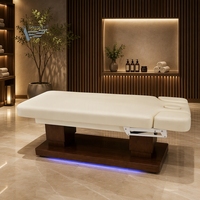 Table de massage électrique chauffante pour esthéticiennes, lit de soin esthétique pour le visage, table de massage de luxe pour spa, salon de beauté, lit de beauté pour cils, pour le bien-être