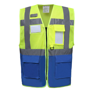 เสื้อกั๊กนิรภัย HVW820 แถบสะท้อนแสงความสว่างสูง ตาข่ายระบายอากาศ เสื้อผ้าเตือนภัยจราจร ปรับแต่งโลโก้ได้ - Product Image 1