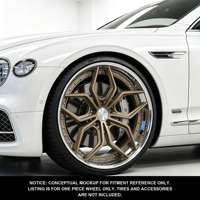 Nouvelles jantes en alliage d'aluminium 6061 T6 forgées multi-rayons, finition bronze mat poli, pressées Geruida 12000T, certifiées TUV JWL S4-00007, 18-24 pouces