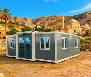 Casa Espandibile Moderna di Lusso 20ft/40ft a Doppia Ala - Casa Container Pieghevole Prefabbricata con Struttura in Acciaio per Abitazione - Product Image 1