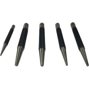 Juego de punzones de precisión de 5 piezas, 120 mm, acero de alta velocidad, tipo R, sin recubrimiento, vástago de 6 mm para herramientas de metal y carpintería - Product Image 4