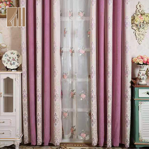 High Quality Custom <strong>Turkey</strong> Style Floral Designs 100% Polyester pink <strong>Curtains</strong> - Product Image 3