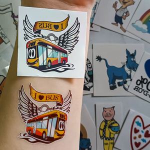 Misura personalizzata 5*5cm impermeabile temporaneo del corpo del tatuaggio adesivo piccolo colore impermeabile personalizzato di trasferimento dell'acqua caratteristica tatuaggio falso - Product Image 4