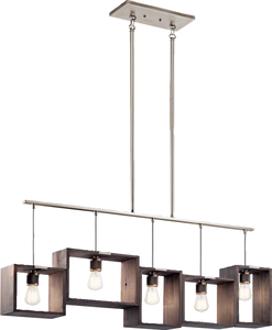 Grano di legno Da Cucina Isola <span class=keywords><strong>Luce</strong></span> Lampadario, Rustico Agriturismo Lineare Del Pendente - Product Image 3