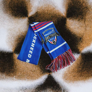 Écharpe de sport tricotée jacquard personnalisée OEM, longue, imprimée avec nœuds, logo d'équipe de football, promotionnelle, hiver, vente en gros, écharpe de sport 2026 - Product Image 3