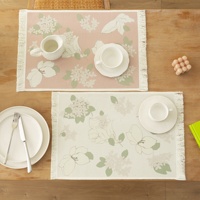 2024 Design Original napperons naturels plante fleur imprimé napperons pour Table à manger tissé coton imprimé tapis de Table