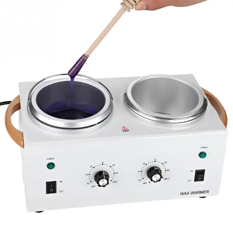 200W power double pot wax heater easy clean wax warmer YM-8206