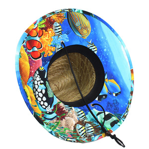 Vente en gros de quantité minimale de commande bas Sun Cowboy Chapeaux de plage pour hommes et femmes Chapeau de paille d'été avec logo - Product Image 6