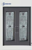 Portes d'entrée en alliage d'aluminium sur mesure avec isolation thermique et acoustique antivol, design moderne pour l'extérieur résidentiel