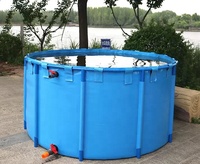 Nouvelle conception de réservoir d'aquaculture en PVC, réservoir facile à déplacer, ferme piscicole