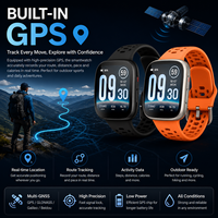 V2 Pro Smart GPS-Uhr, AMOLED-Bildschirm, 7-Tage-Akku, Bluetooth-Anrufe, Herzfrequenz- und SpO2-Messung, Schlafüberwachung, Sportmodi, 3ATM