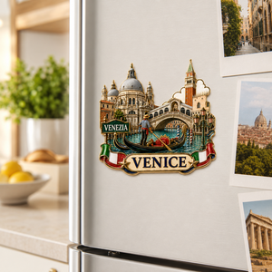Pegatinas Metálicas para Refrigerador de Venecia, Italia, Pegatinas Magnéticas Conmemorativas de Turismo Urbano Personalizadas, Regalo - Product Image 1