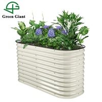 Lit de jardin surélevé modulaire de 32 ''de haut Kits de lit de jardin en métal Boîte de jardinière en lit surélevé galvanisé pour l'extérieur pour légumes, fleurs et herbes