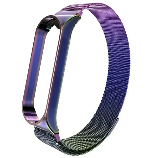 Luxury Milanese Loop Stainless Steel Metal Strap For Xiaomi Mi band 3-4 Smart Bracelet