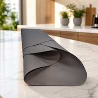Rouleau de tissu enduit de silicone, couleur personnalisée, qualité alimentaire, pour protéger la table de cuisine, tapis de table en silicone