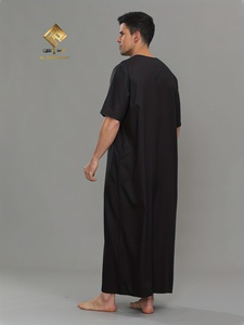 HARAMAIN New Muslim Moroccan Robe Fashion Easy Atmospheric Arab Men'S Robe White Four-In-One Button Design, Men'S - Product Image 3
