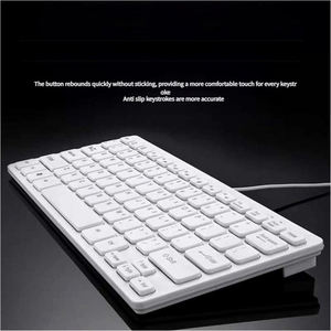 Teclado USB OEM para Oficina, Teclado con Cable de Perfil Bajo, Teclas Chiclet, Teclado Multimedia con Cable USB, Juego de Teclado con Cable en Ruso - Product Image 5