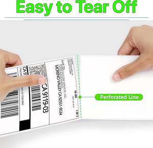 4*6 pulgadas 100*150 etiqueta adhesiva de envío térmica papel térmico etiqueta adhesiva térmica pila de etiquetas (3000 piezas por pila) - Product Image 2