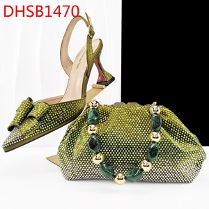 Borsa scarpe con diamanti Design italiano donna festa scarpe <span class=keywords><strong>da</strong></span> sposa abbinamento borsa tacco alto scarpe - Product Image 6